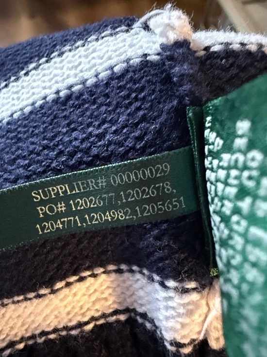 Lauren Ralph Lauren navy & white nautical striped cotton sweater Size Small - Picture 10 of 10